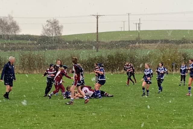 Action from the Scarborough RUFC Girls U15s v Pontefract game