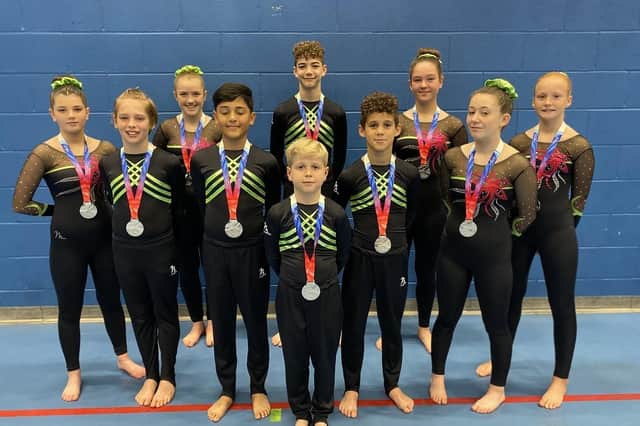 The Scarborough Gymnastics Academy youth mixed team won a second place at the British Teamgym Championships