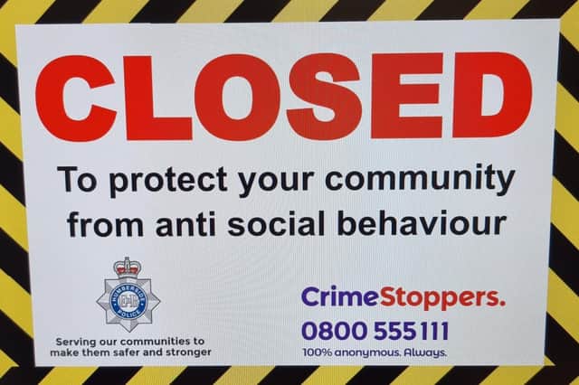 Officers from East Riding of Yorkshire Council (ERYC) and Bridlington Neighbourhood Police Team (NPT) enforced the closure yesterday (Wednesday, December 1).