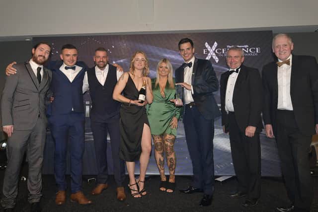 The Hideout Cafe Kitchen and Bar won Leisure, Retail & Lifestyle Business of the Year. Scarborough and Whitby MP Robert Goodwiil, second right, presented the award.