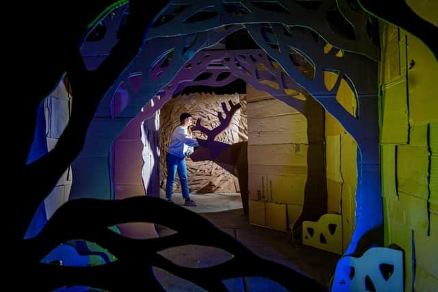 Visitors to the attraction will explore four themed rooms – Town, Sky, Sea and Forest – which are all created using unpainted cardboard to stunning effect