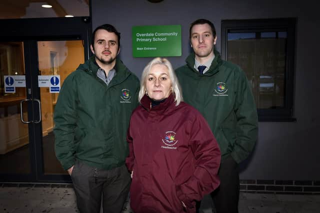 Head teacher Vicki Logan with deputy heads Robert Bowman and Andrew Watson