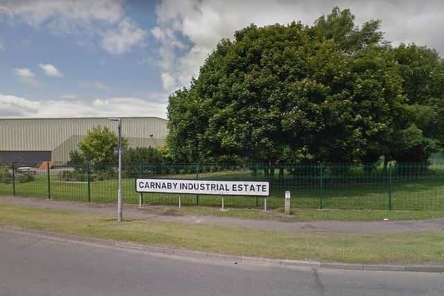 The application site lies towards the western end of Carnaby Industrial Estate, to the south of Lancaster Road and is currently owned by the council. Photo courtesy of Google Maps