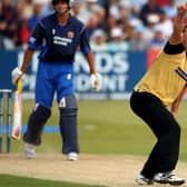 Darren Gough, playing for Yorkshire in 2008 unsucessfully appeals for LBW against Alastair Cook of Essex during the Friends Provident Trophy Semi-Final. 
Gough has been appointed as Managing Director of Cricket at Yorkshire County Cricket Club.

(Photo by Richard Heathcote/Getty Images)