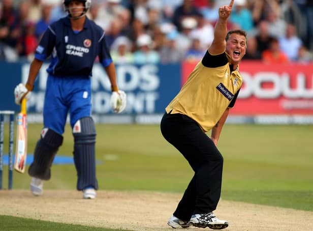 Darren Gough, playing for Yorkshire in 2008 unsucessfully appeals for LBW against Alastair Cook of Essex during the Friends Provident Trophy Semi-Final. 
Gough has been appointed as Managing Director of Cricket at Yorkshire County Cricket Club.

(Photo by Richard Heathcote/Getty Images)