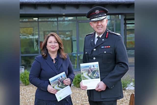 Jonathan Foster, Chair of the York and North Yorkshire Road Safety Partnership, and Zoë Metcalfe, North Yorkshire Police, Fire and Crime Commissioner.