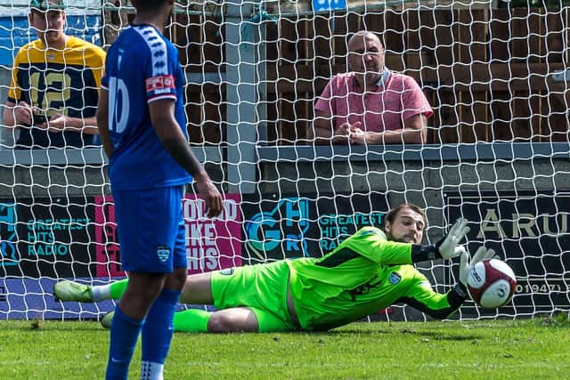 Whitby Town keeper Shane Bland is set to make his 300th appearance for the Blues.