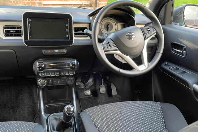 The interior of the Ignis is functional and attractive.