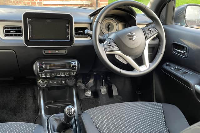 The interior of the Ignis is functional and attractive.