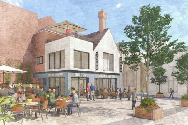 An artist's impression of how the new public square will look.