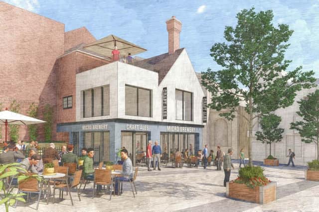 An artist's impression of how the new public square will look.
