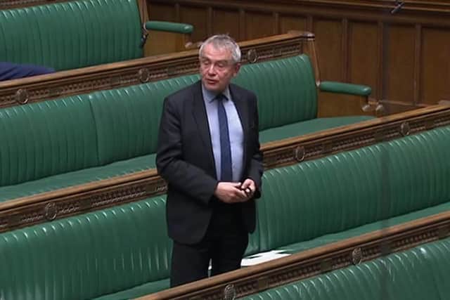 Scarborough and Whitby MP Robert Goodwill asking a question in the Commons following the Government's drug strategy announcement.