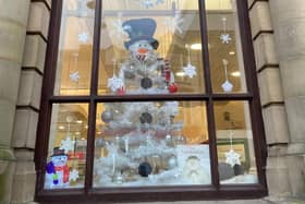 Bridlington Central Library (top) and Bridlington Contemporary Gallery were named the business category winners of the Christmas Tree Trail.