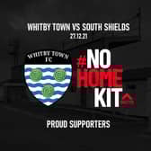 Whitby Town will be ditching their home kit on December 27 to support Shelter's #NoHomeKit campaign
