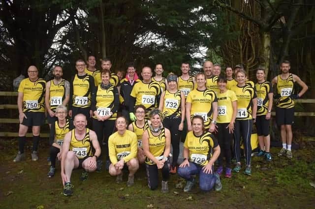 Bridlington Road Runners at the East Yorkshire Cross Country League race at Wetwang