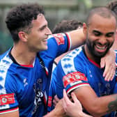 Whitby Town players celebrate a goal