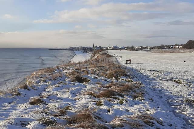 This snowscape image looking towards Bridlington from the north side cliffs was taken by Gary Sollitt.
