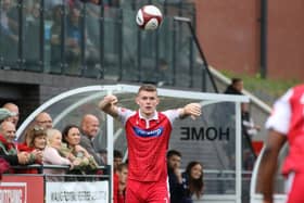 Bailey Gooda takes a throw-in for Boro.