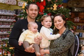 Henry Waines with parents Shevonne and Ben and baby brother George.