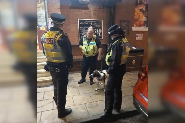 North Yorkshire Police carry out drugs operation in Scarborough using sniffer dogs