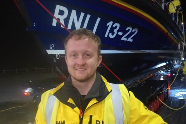 AJ Shepherd completed his operational pass out as station mechanic at Bridlington RNLI.