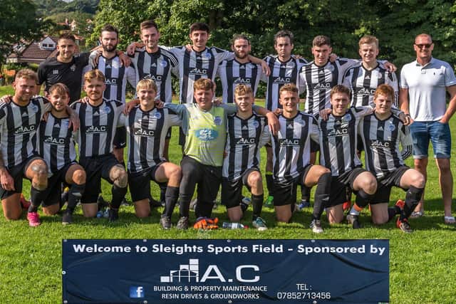 Sleights FC hammered Sinnington 12-0.