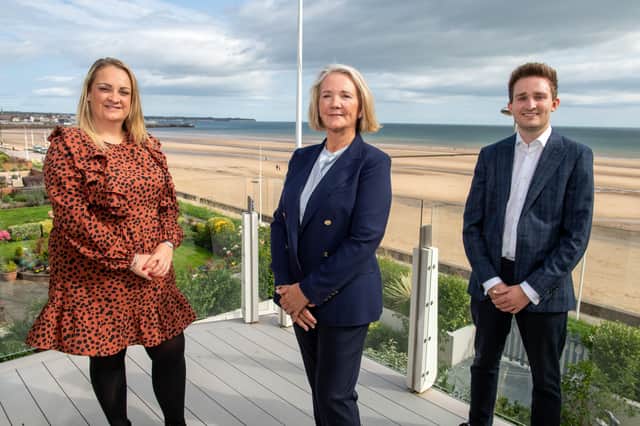 F1F trustees Leanne Brewis, Lesley Jackson and Stuart Sanderson.