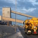 A fully loaded gritter at Boulby Mine