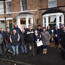 Residents and Supportres join organiser Wayne Murray to pay their respects to victims of the Scarborough bombardment that occurred December 16 1914