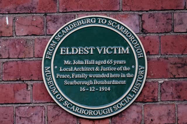 The plaque in memory of John Hall