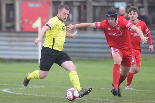 Jaz Goundry has impressed for Bridlington Town on loan from Grimsby Town.
Photo by Dom Taylor