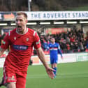 Former Boro striker James Walshaw celebrates a goal during his time with the Seadogs.