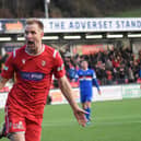 Former Boro striker James Walshaw celebrates a goal during his time with the Seadogs.