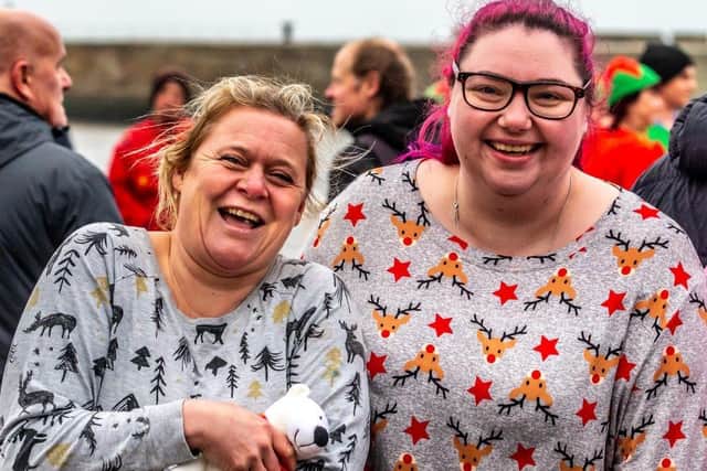 Two dippers look forward to taking the plunge!