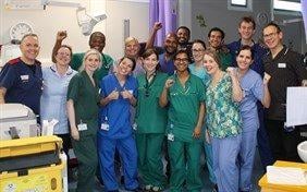 A team at Hinchingbrooke Hospital