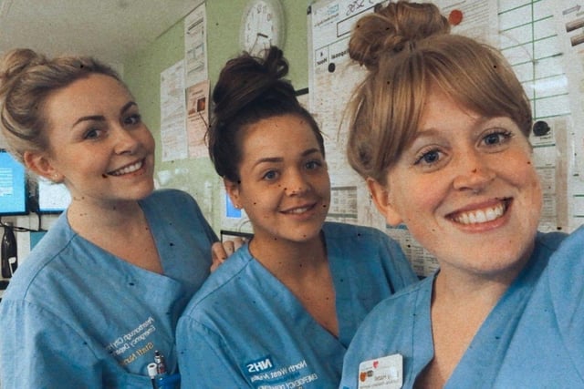 Emily Hazell (right),  Hannah Coultrop ( left) and Lexy Dodding (middle)