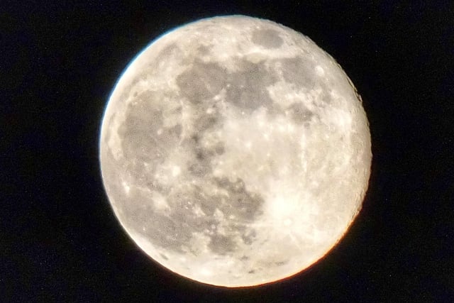 Toby Wood's shot of a full moon over Dogsthorpe on Wednesday evening last week - clear sky and a steady hand!