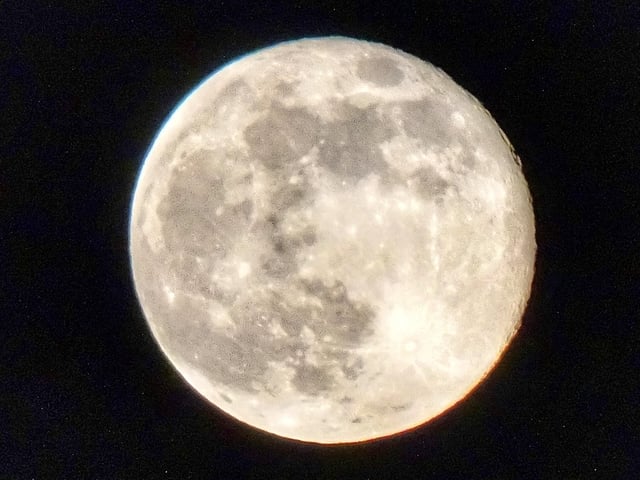 Toby Wood's shot of a full moon over Dogsthorpe on Wednesday evening last week - clear sky and a steady hand!