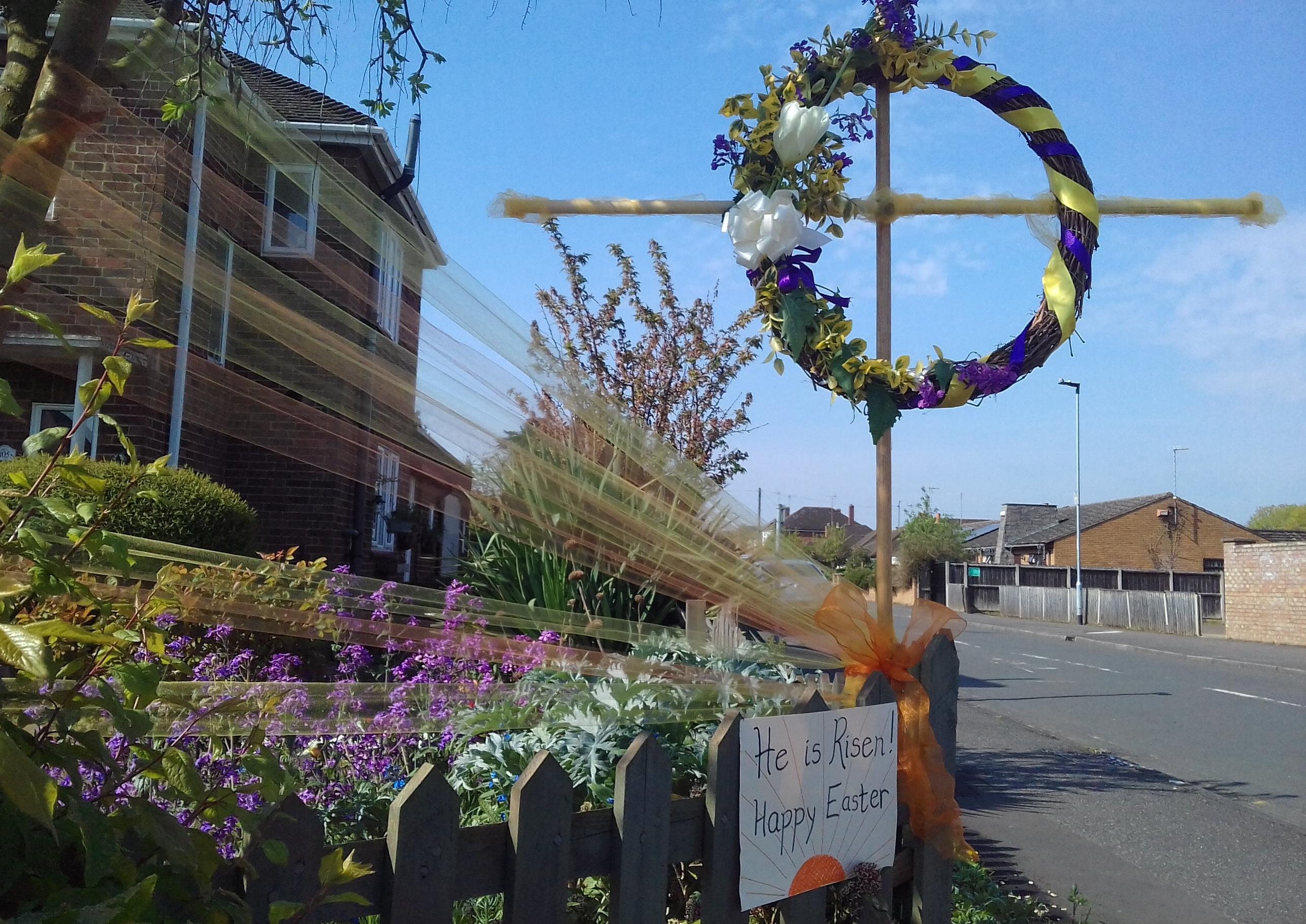 Fiona Kutschera sent in this photo of celebrating Easter at home