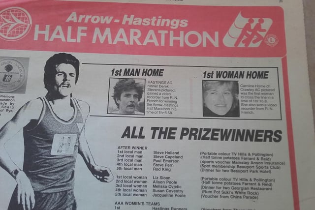 The Hastings Observer's first Hastings Half special in 1985