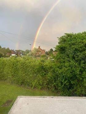 A double rainbow lit up the skies as Peterborough said thank you to the key workers