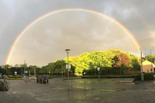 A double rainbow lit up the skies as Peterborough said thank you to the key workers