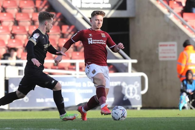 Again started up top and his movement all across the front line was a real source of success for the Cobblers. It gave Salford a constant problem and allowed the home side to maintain a strong grip on the game. Only let down by his decision-making on a couple of breakaways... 7.5