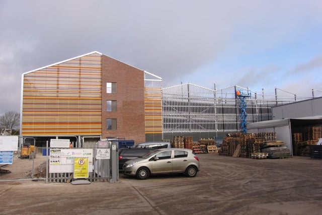 The four-storey building is taking shape.
