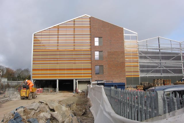 The four-storey building is taking shape.