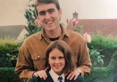 Dr. Paul Molloy, local GP, and younger sister Dr. Seanna Molloy (old photo), paediatric intensivist at Royal Victoria Hospital, Belfast -
