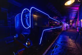 The light spectacular train in the station - Picture Credit  Charlotte Graham