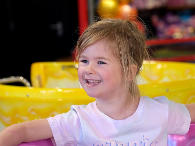 A youngster enjoying the day