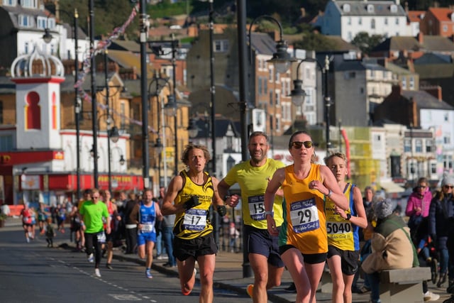 Bridlington Road Runners' James Wilson (no 17) was the fifth member of his club across the line at the Scarborough 10k.    Photo by Richard Ponter