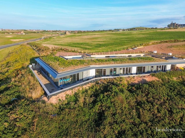 An alternative view of the villas and their location overlooking Sandsend and the sea.